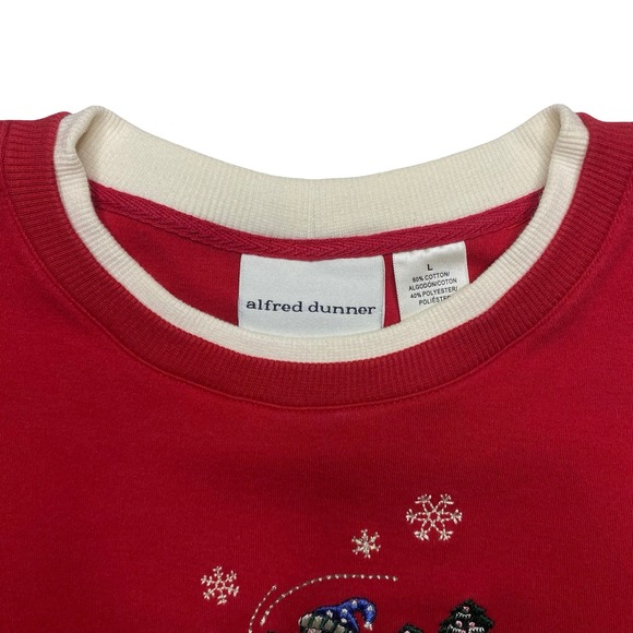 Vintage 90s Christmas sweater Alfred Dunner LARGE - Picture 4 of 4